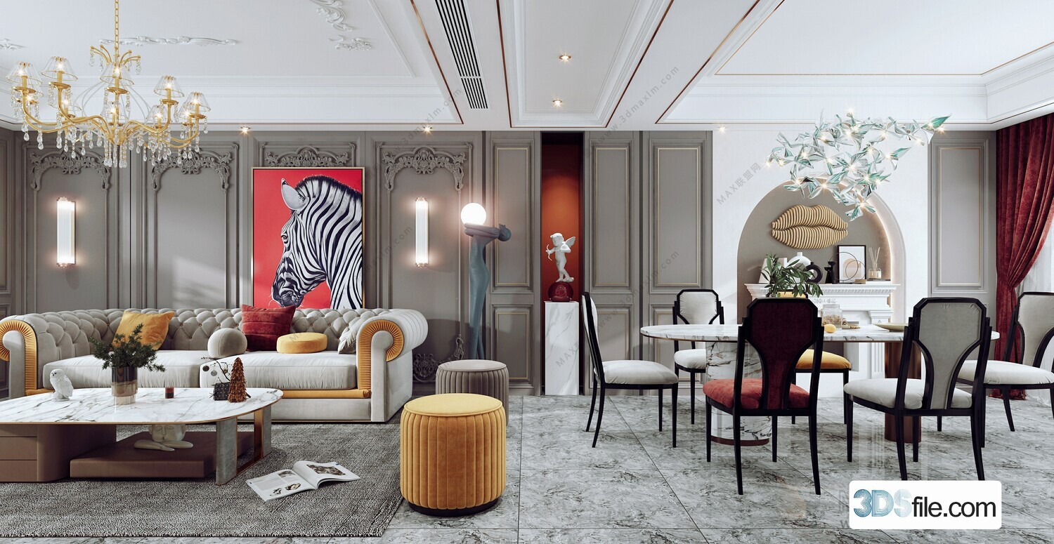 19 LIVING ROOM 3D MODELS VOL.21 - VRAY
