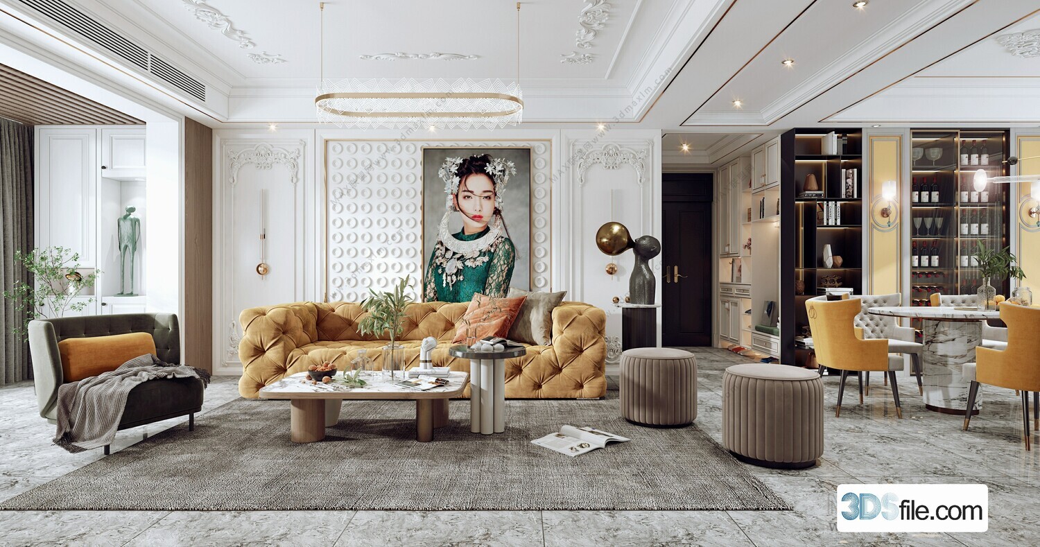 19 LIVING ROOM 3D MODELS VOL.21 - VRAY