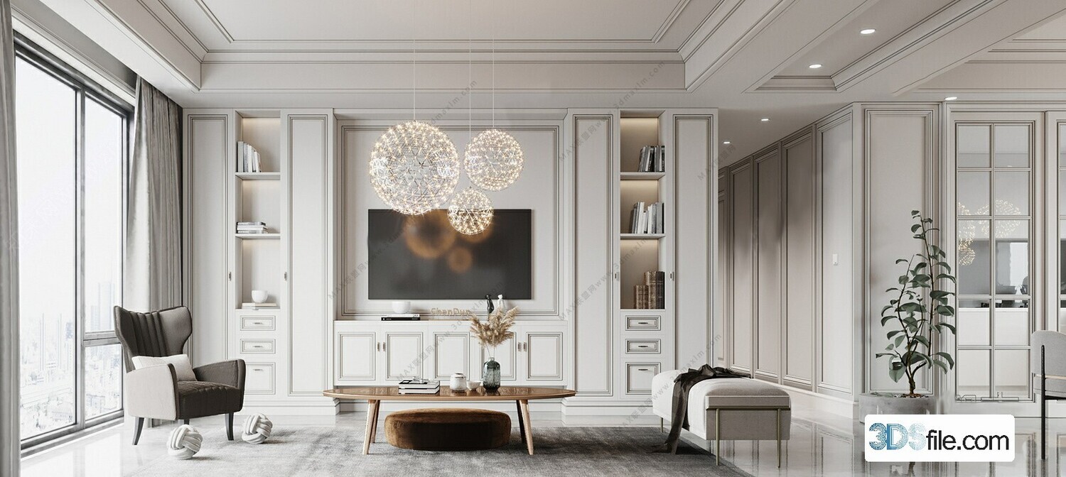 19 LIVING ROOM 3D MODELS VOL.21 - VRAY