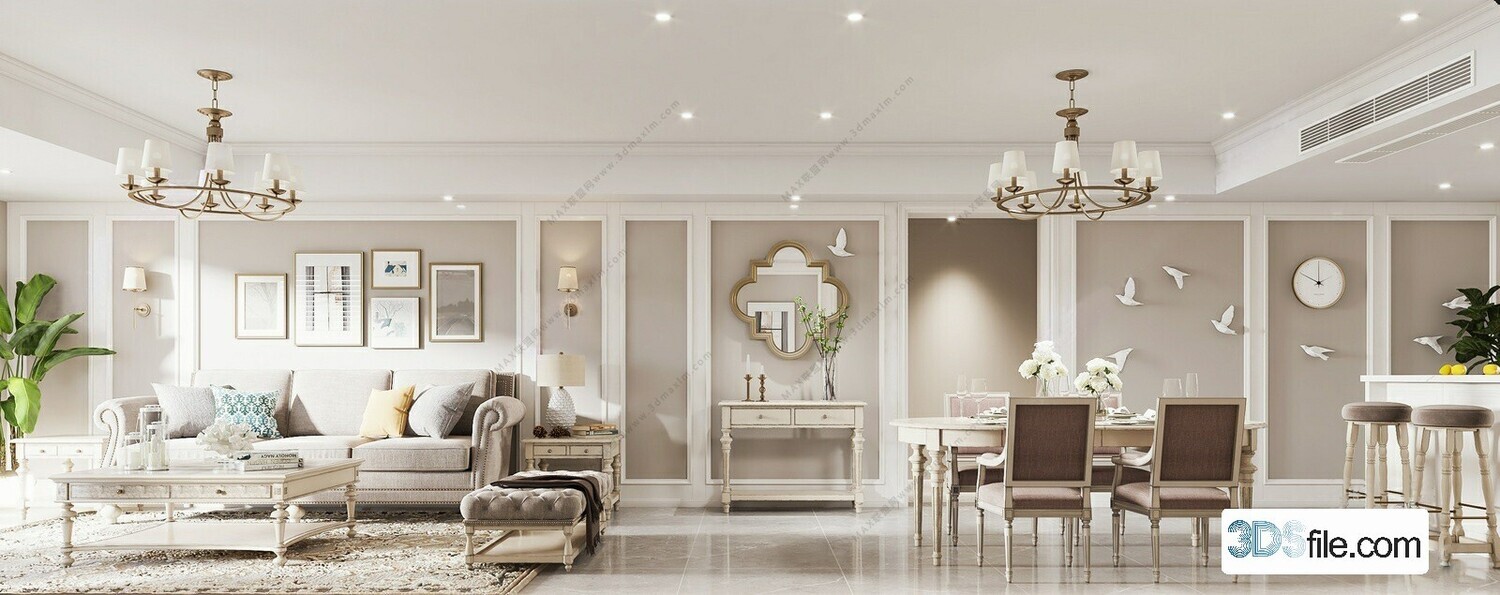 19 LIVING ROOM 3D MODELS VOL.21 - VRAY