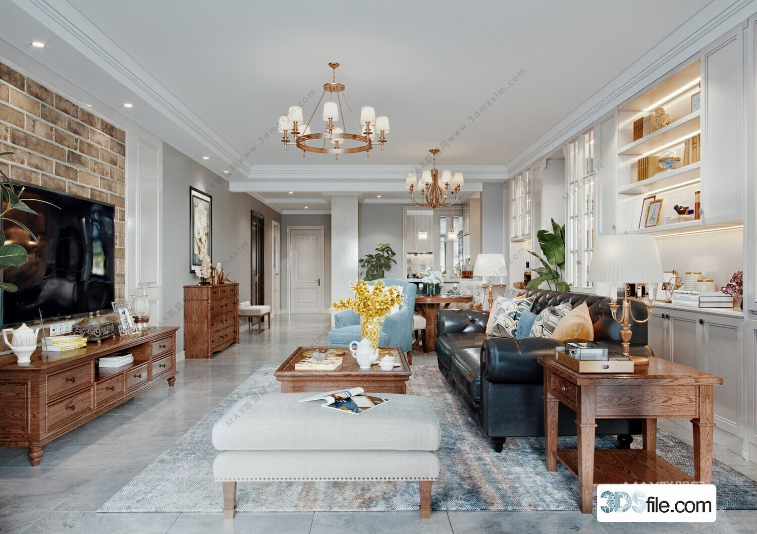 19 LIVING ROOM 3D MODELS VOL.21 - VRAY