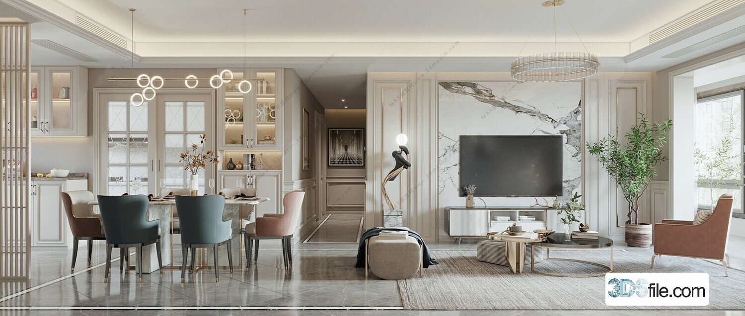 19 LIVING ROOM 3D MODELS VOL.21 - VRAY