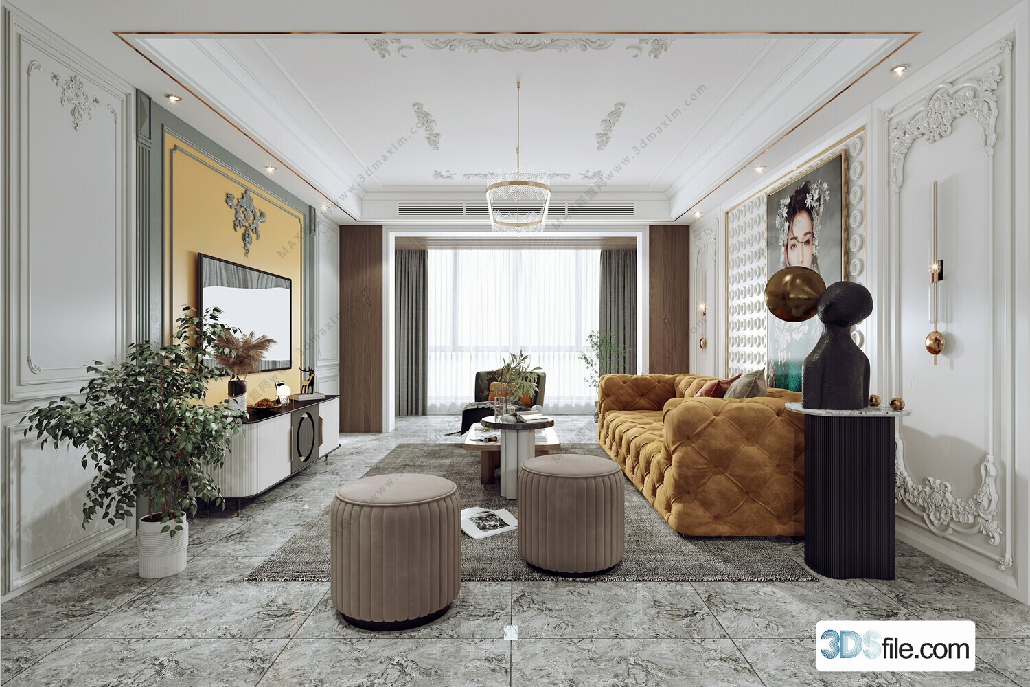19 LIVING ROOM 3D MODELS VOL.21 - VRAY