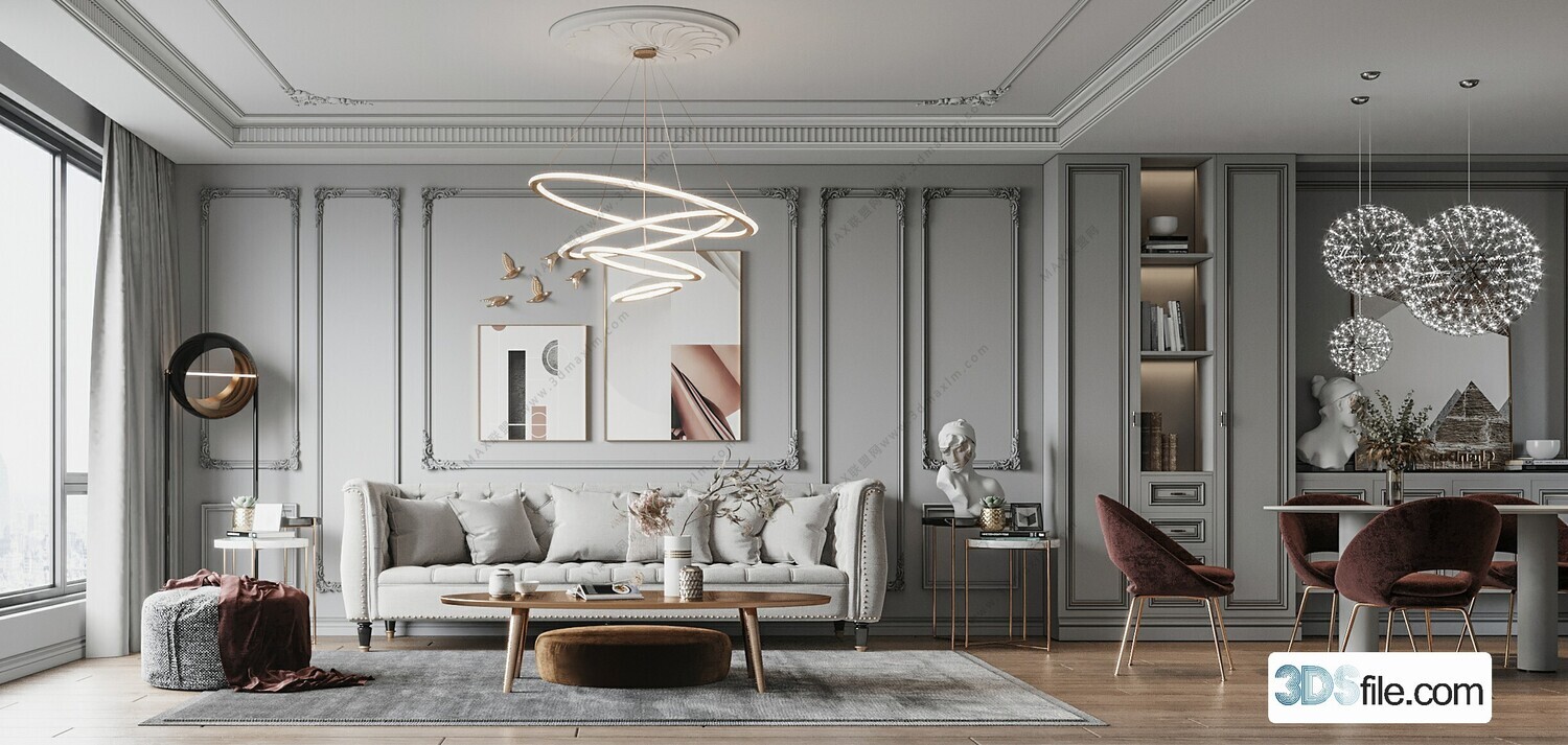 19 LIVING ROOM 3D MODELS VOL.21 - VRAY