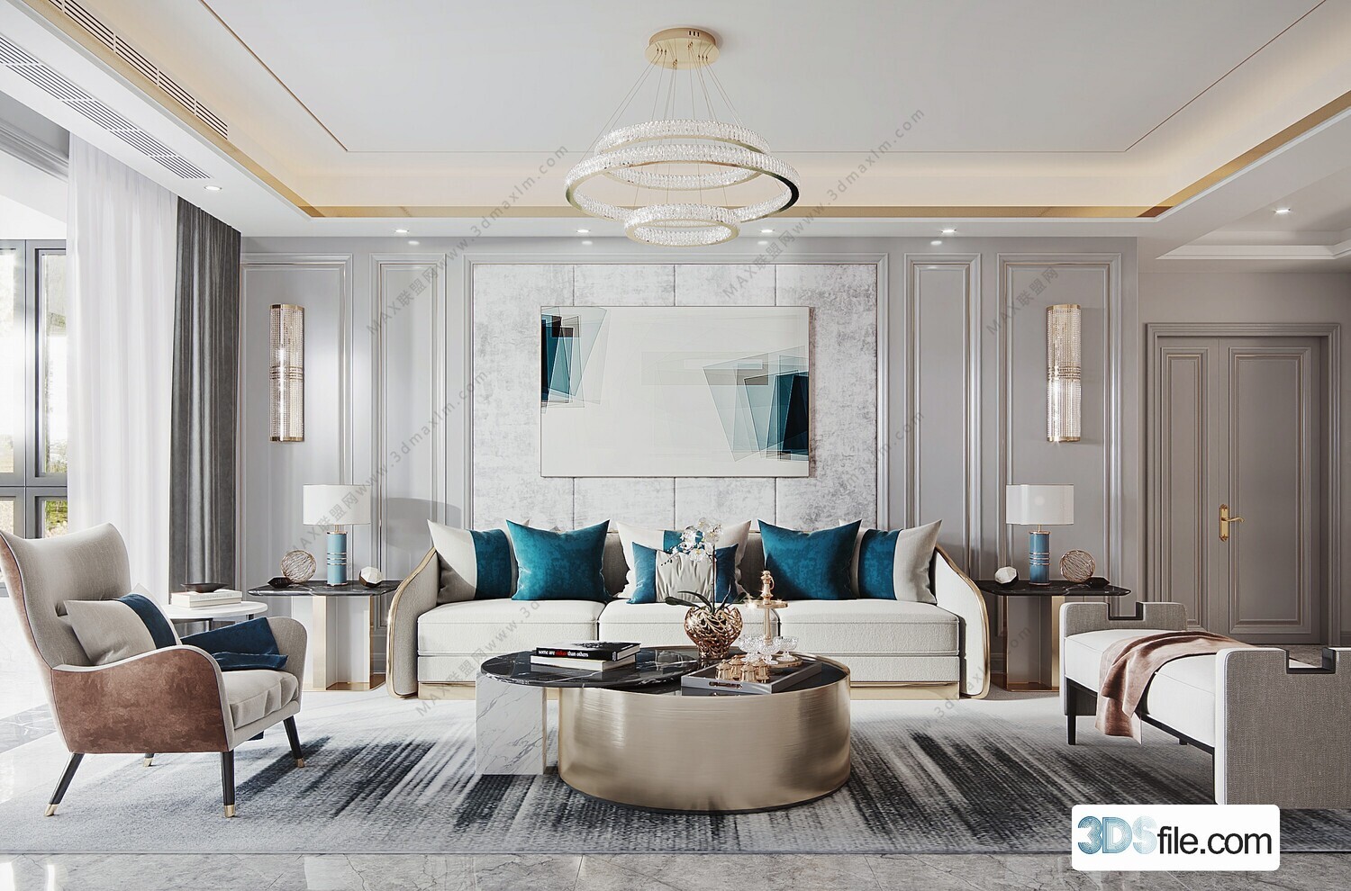 19 LIVING ROOM 3D MODELS VOL.21 - VRAY