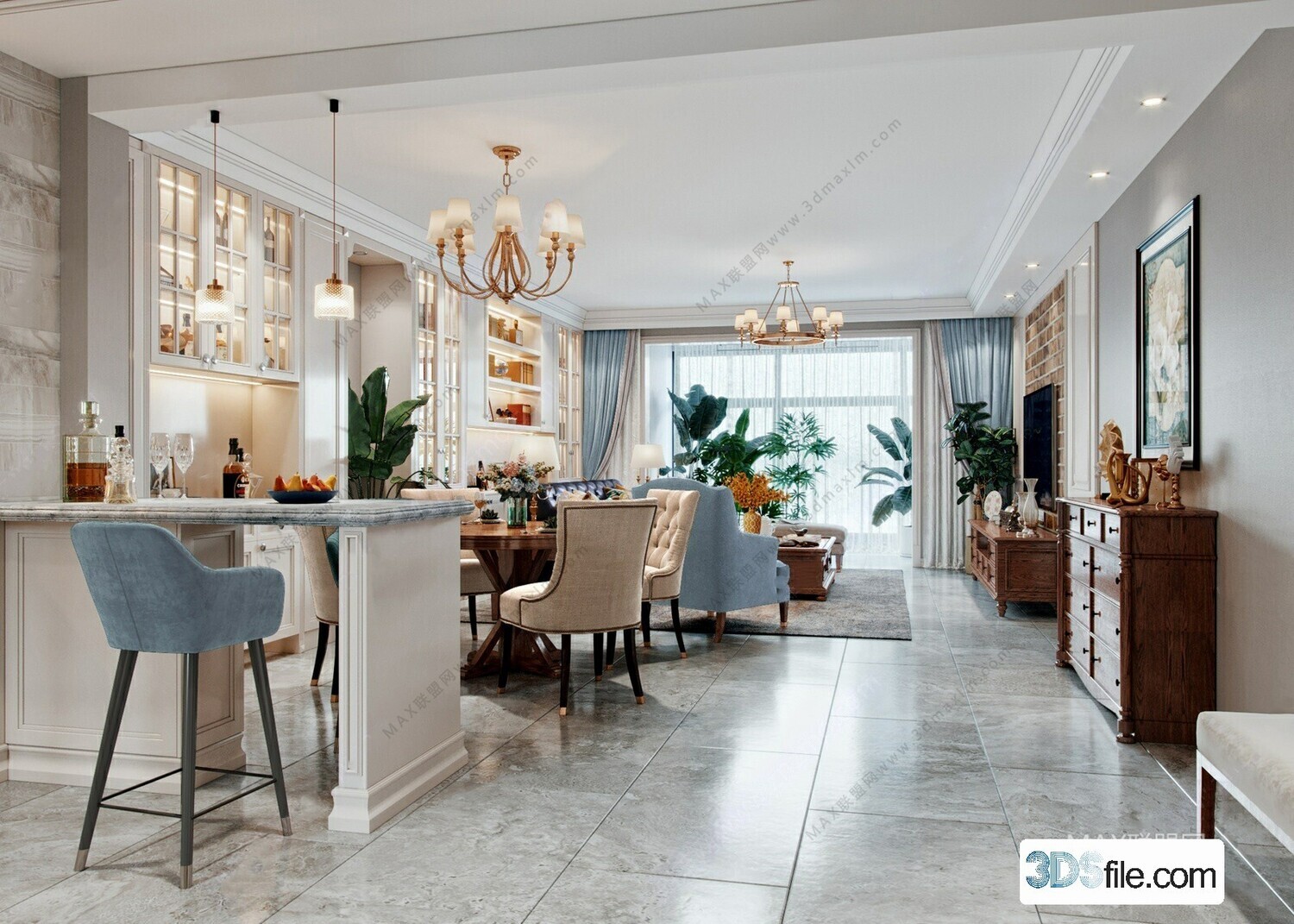 19 LIVING ROOM 3D MODELS VOL.21 - VRAY