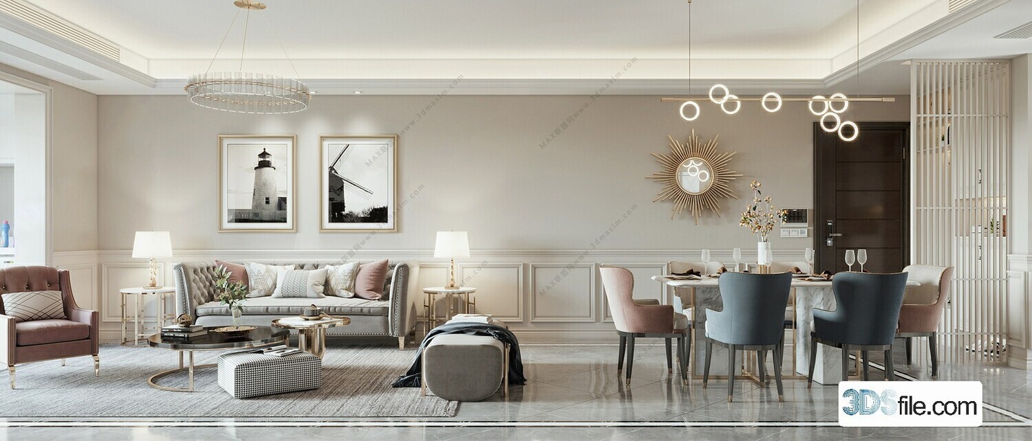 19 LIVING ROOM 3D MODELS VOL.21 - VRAY