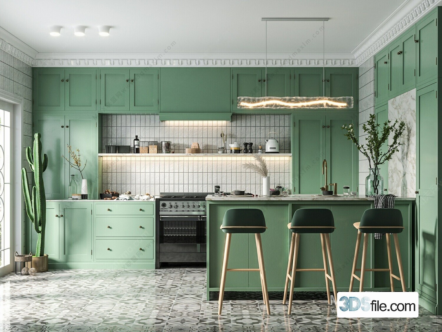 32 Kitchen 3d Models Vol05 . Vray