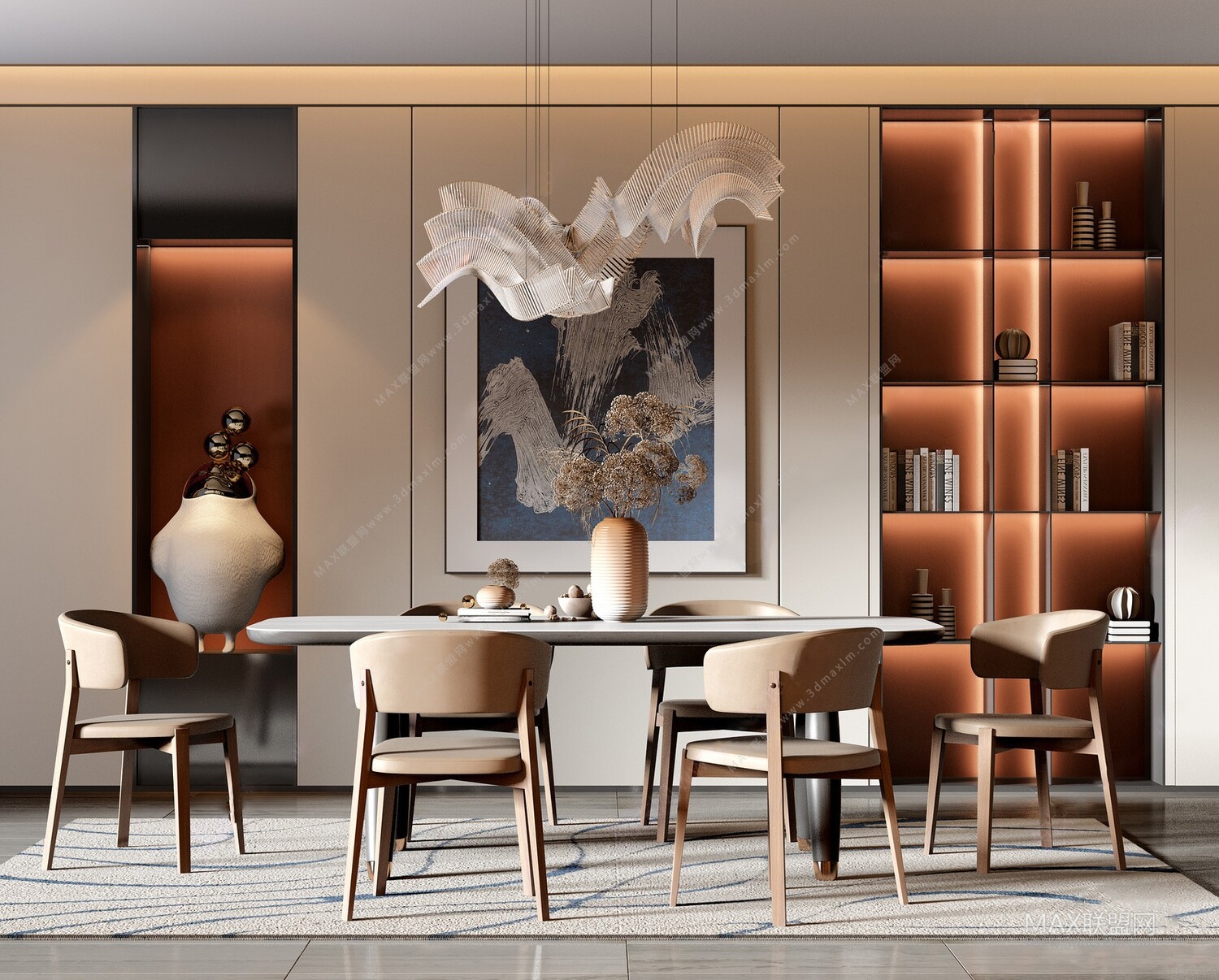 30 DINING ROOM 3D MODELS VOL.09 . Vray - 3ds Max