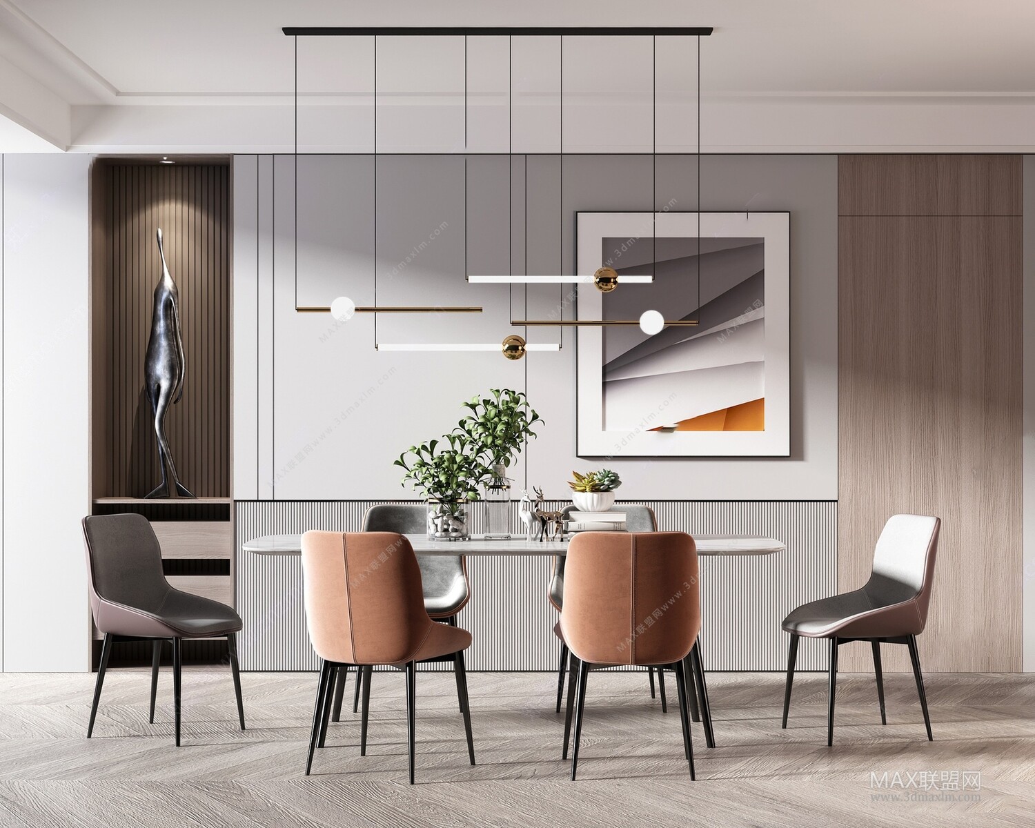 30 DINING ROOM 3D MODELS VOL.09 . Vray - 3ds Max