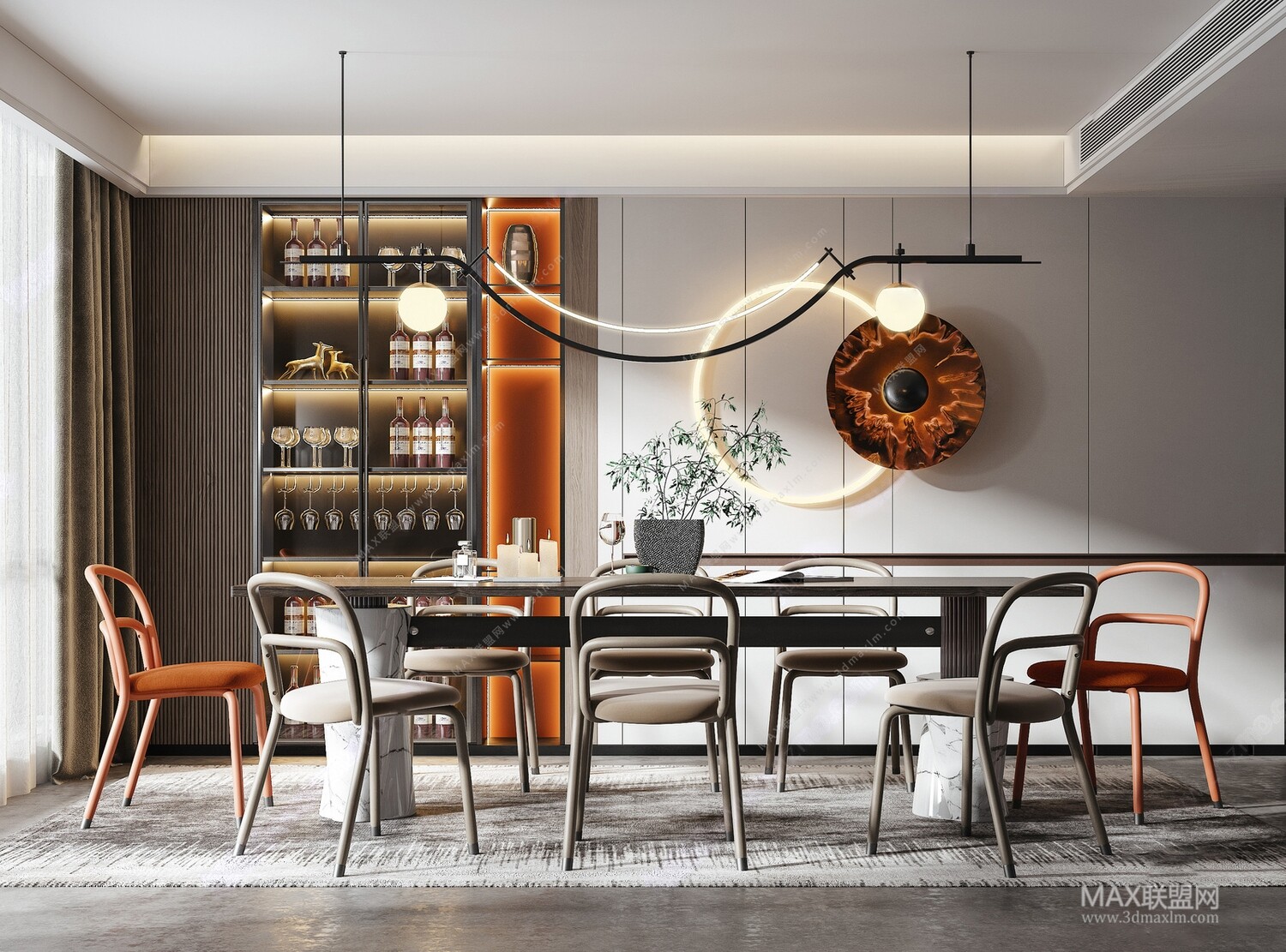 30 DINING ROOM 3D MODELS VOL.09 . Vray - 3ds Max