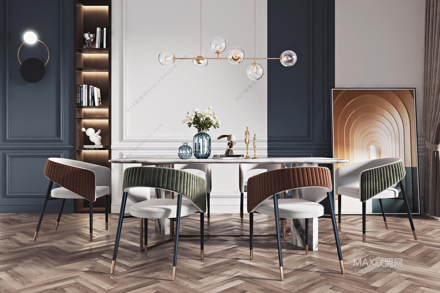 30 DINING ROOM 3D MODELS VOL.09 . Vray - 3ds Max