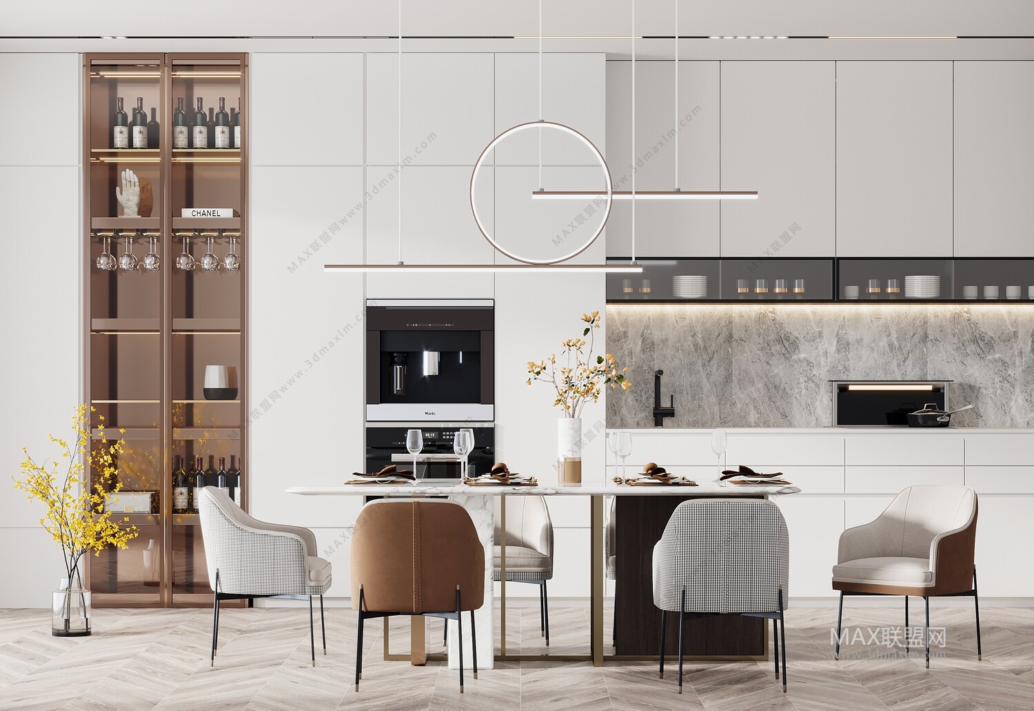 30 DINING ROOM 3D MODELS VOL.09 . Vray - 3ds Max