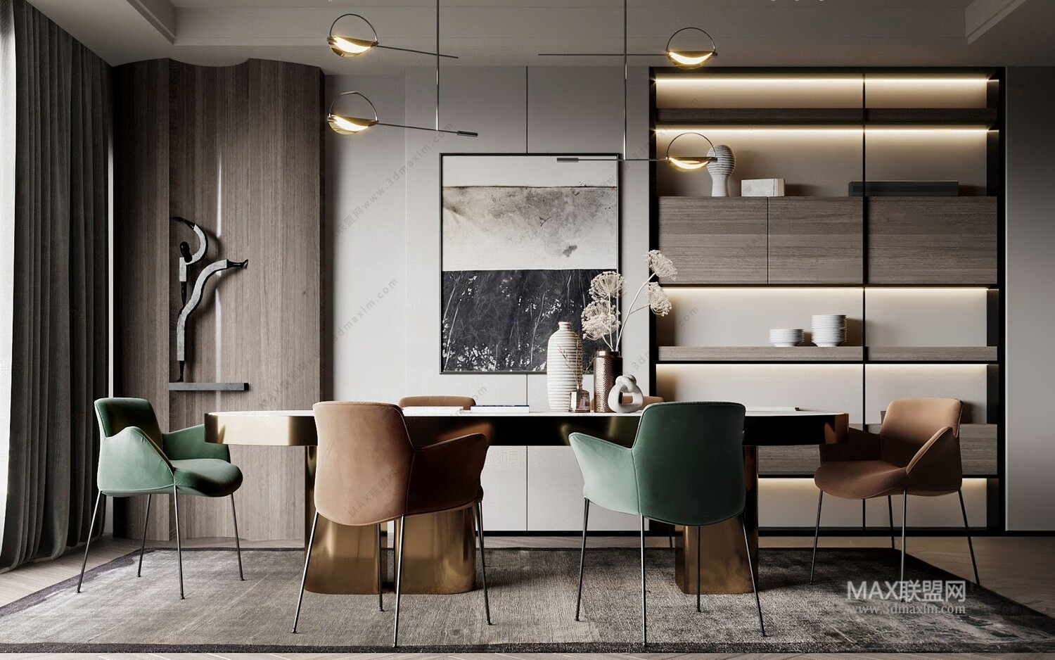 30 DINING ROOM 3D MODELS VOL.09 . Vray - 3ds Max