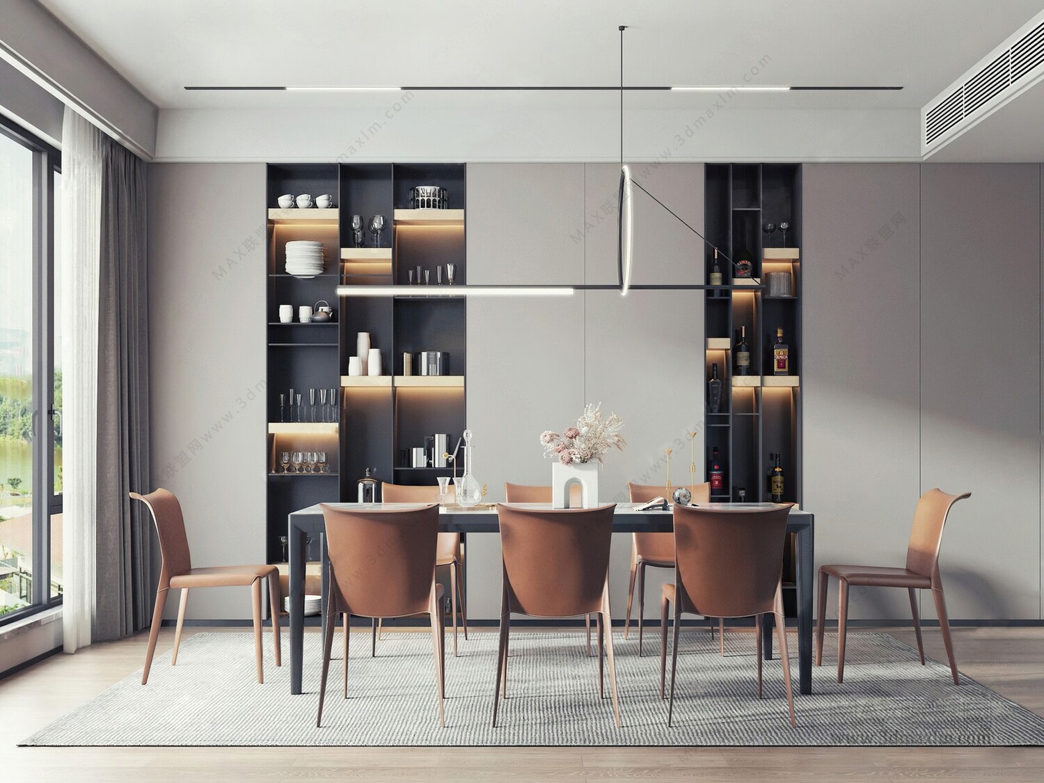 30 DINING ROOM 3D MODELS VOL.09 . Vray - 3ds Max