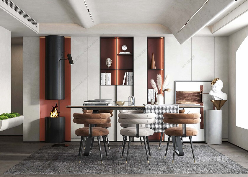 30 DINING ROOM 3D MODELS VOL.09 . Vray - 3ds Max