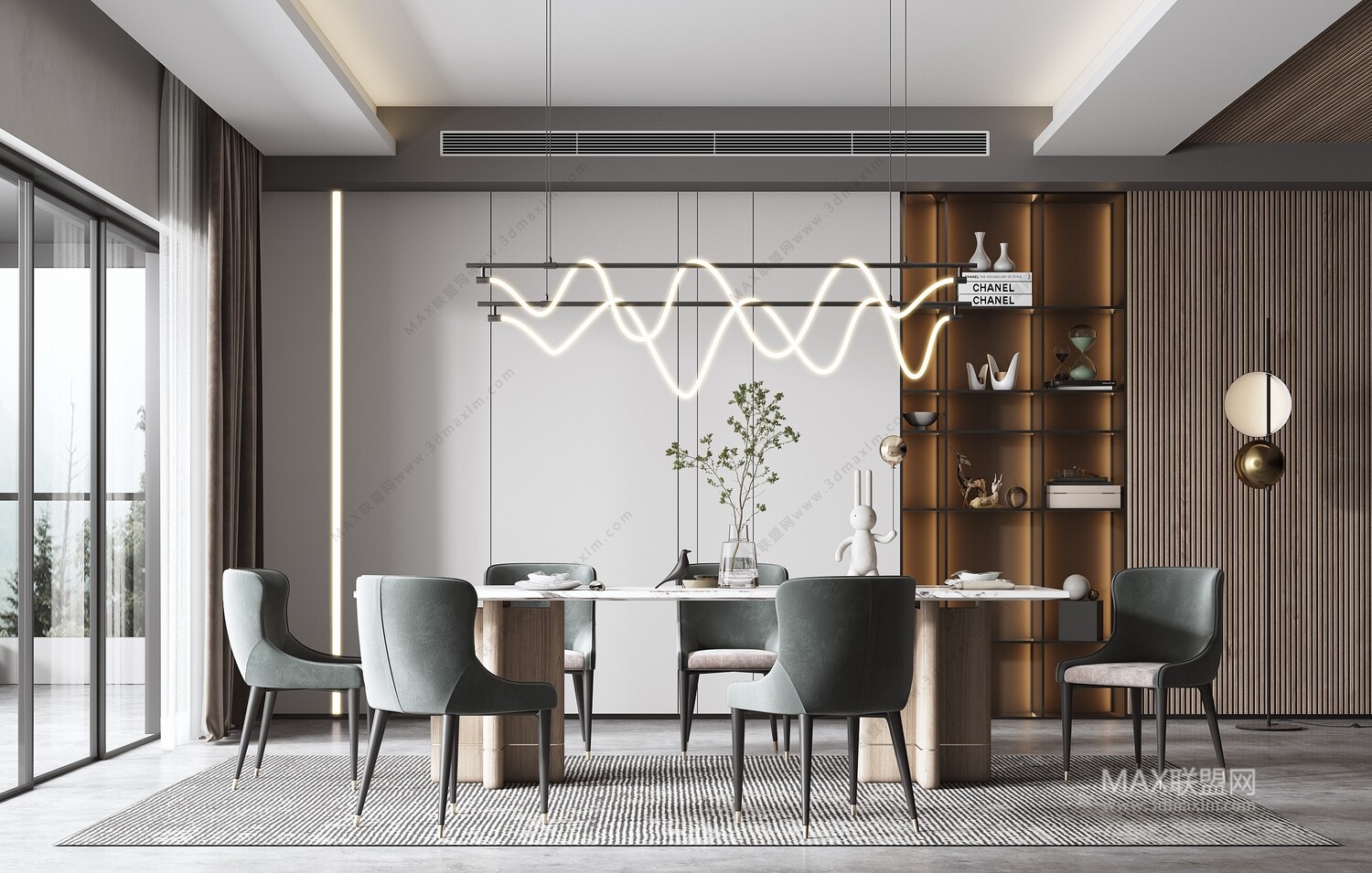 30 DINING ROOM 3D MODELS VOL.09 . Vray - 3ds Max