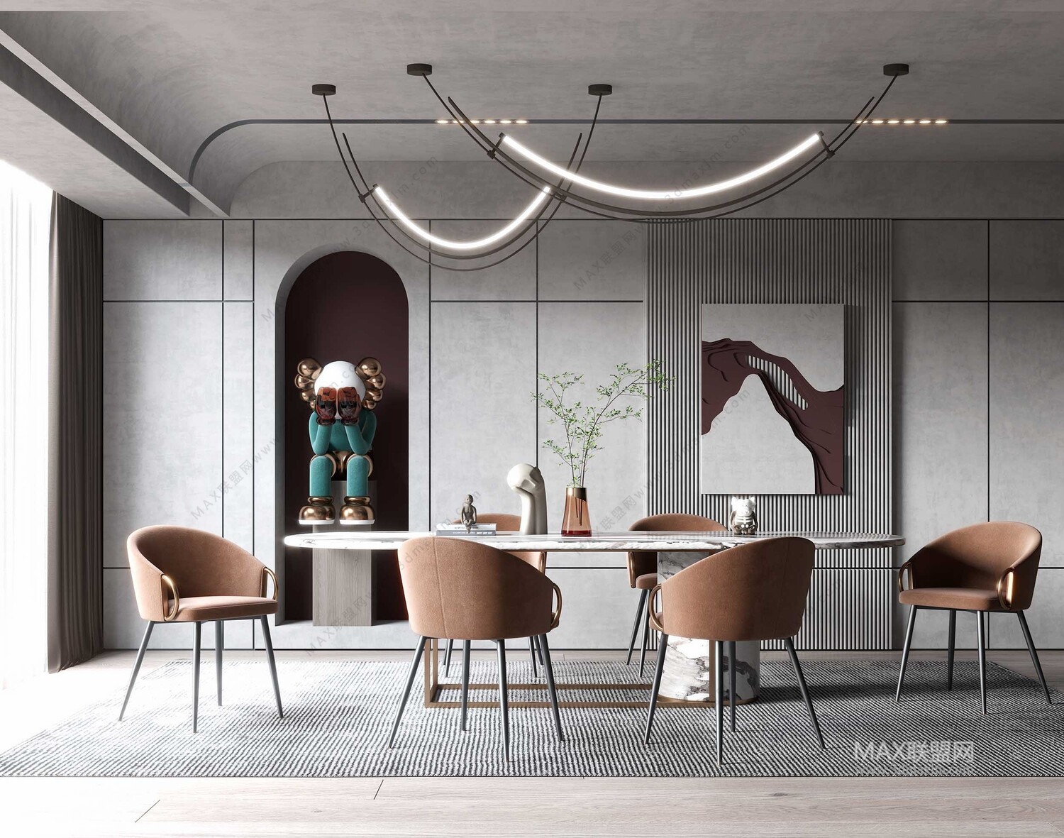 30 DINING ROOM 3D MODELS VOL.09 . Vray - 3ds Max