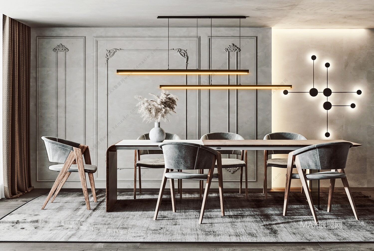 30 DINING ROOM 3D MODELS VOL.09 . Vray - 3ds Max