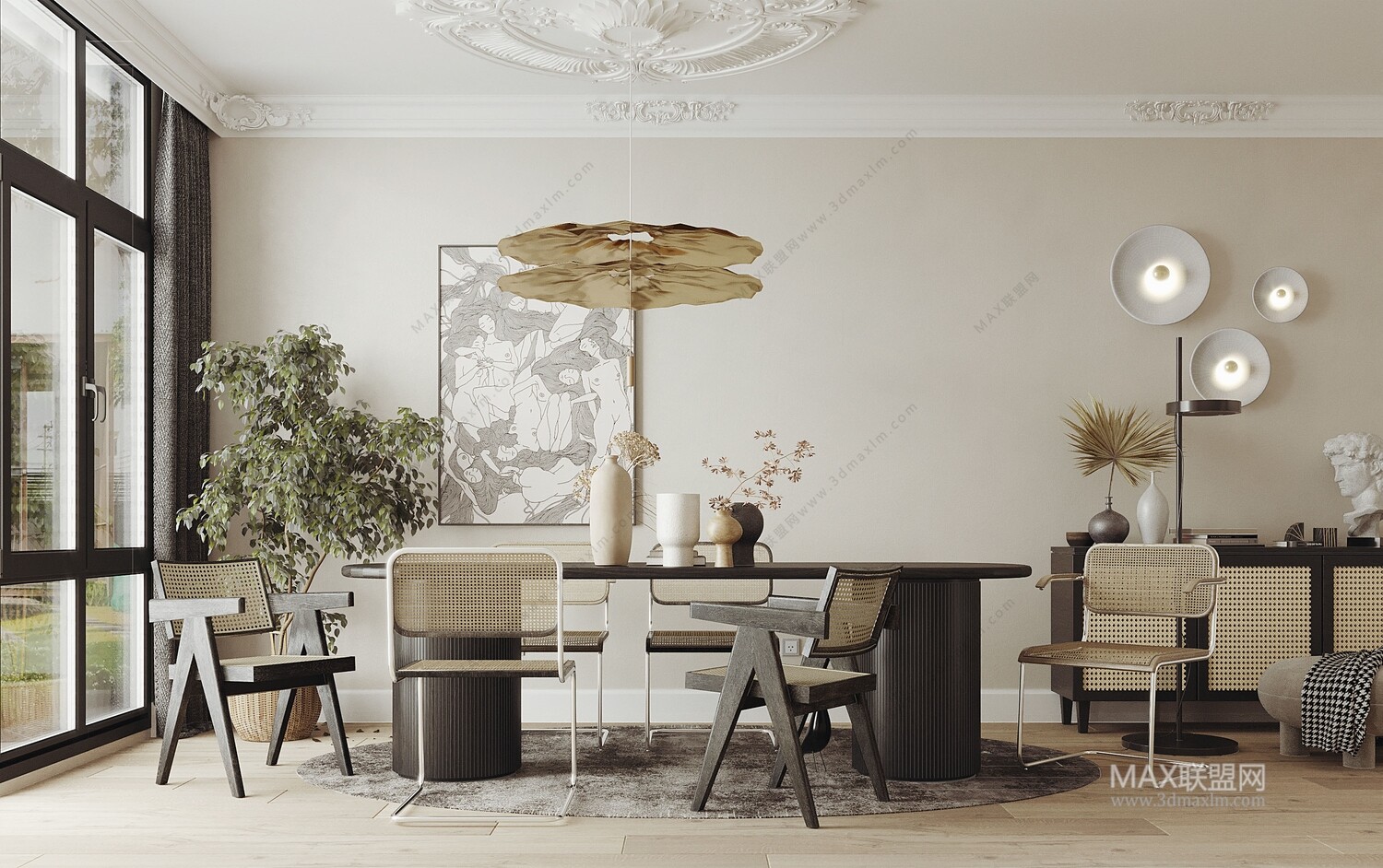 30 DINING ROOM 3D MODELS VOL.09 . Vray - 3ds Max