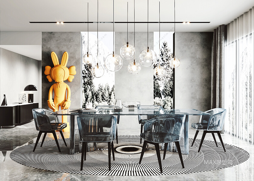 30 DINING ROOM 3D MODELS VOL.09 . Vray - 3ds Max