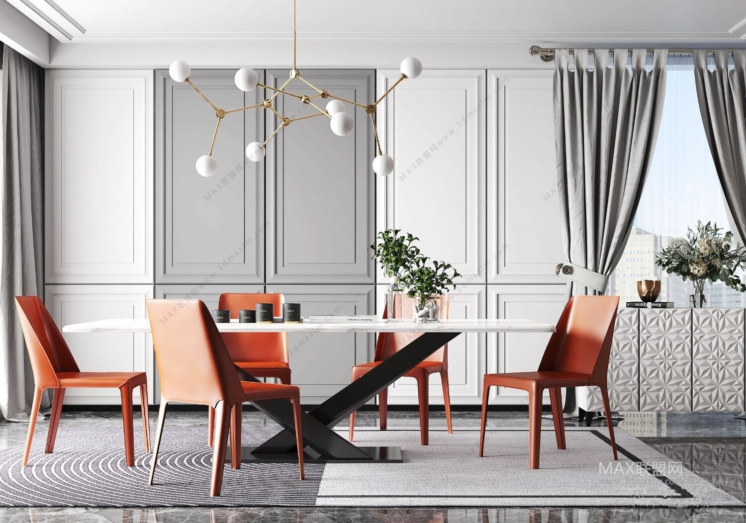30 DINING ROOM 3D MODELS VOL.09 . Vray - 3ds Max