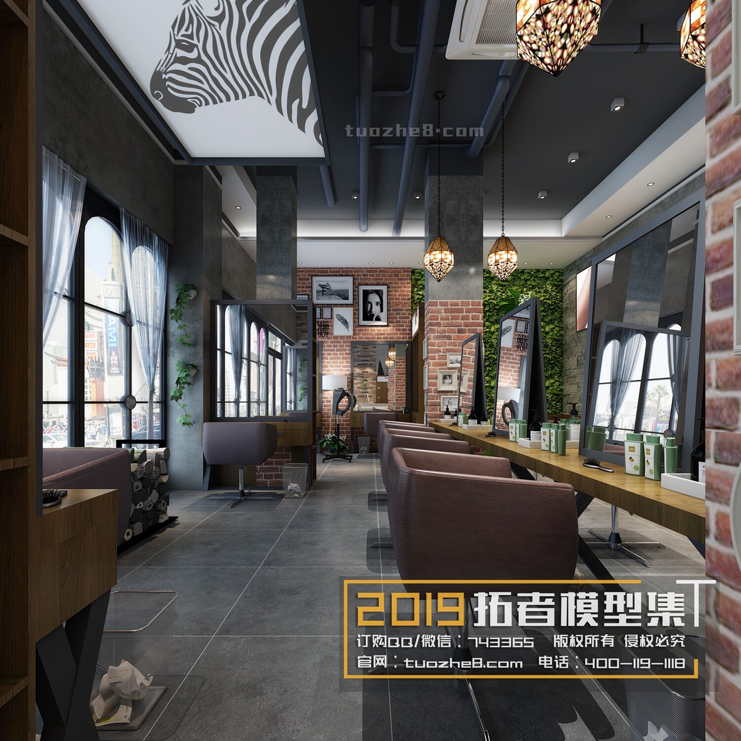 41 Hair Salon 3d Models Vol01 - Vray