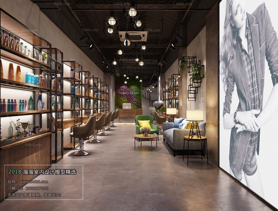 41 Hair Salon 3d Models Vol01 - Vray