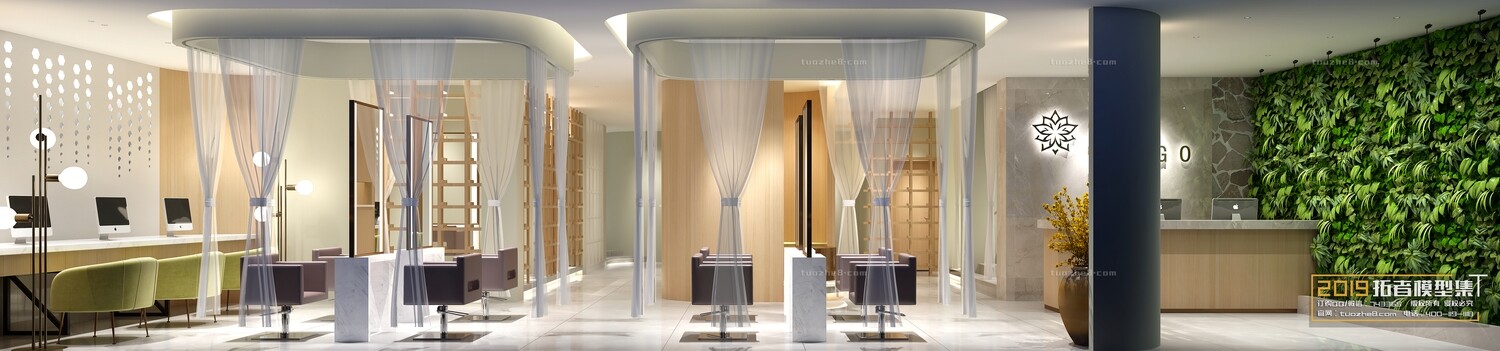 41 Hair Salon 3d Models Vol01 - Vray