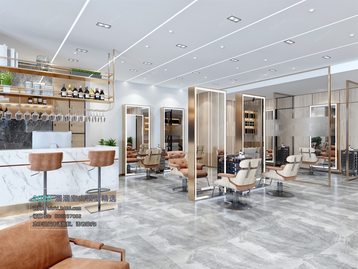 41 Hair Salon 3d Models Vol01 - Vray