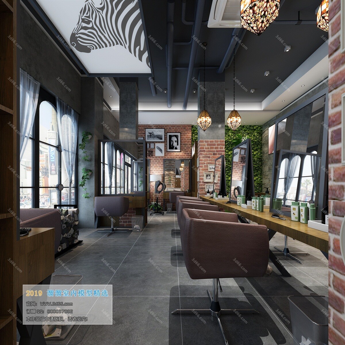 41 Hair Salon 3d Models Vol01 - Vray