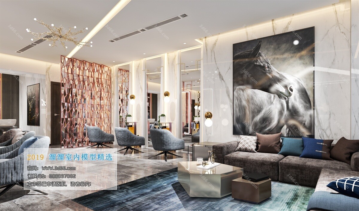 41 Hair Salon 3d Models Vol01 - Vray