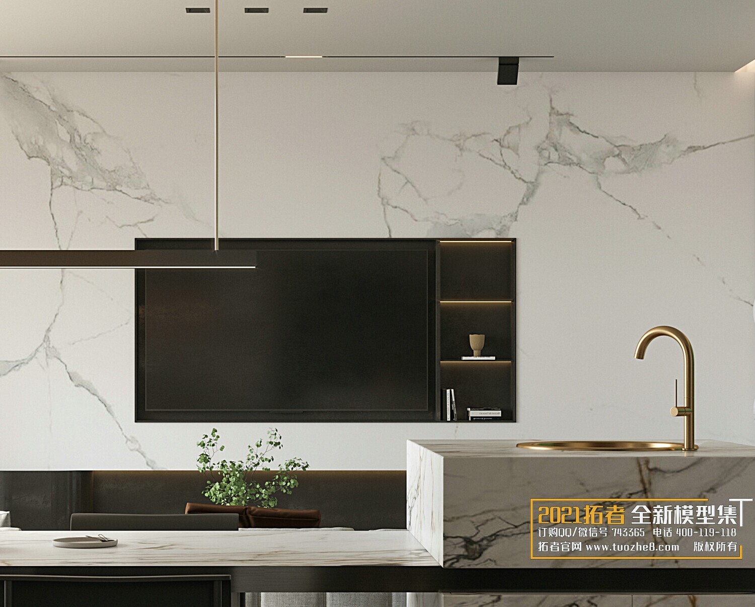 200 MODERN LIVING ROOM CORONA SCENES VOL.17+18 - 3DS MAX