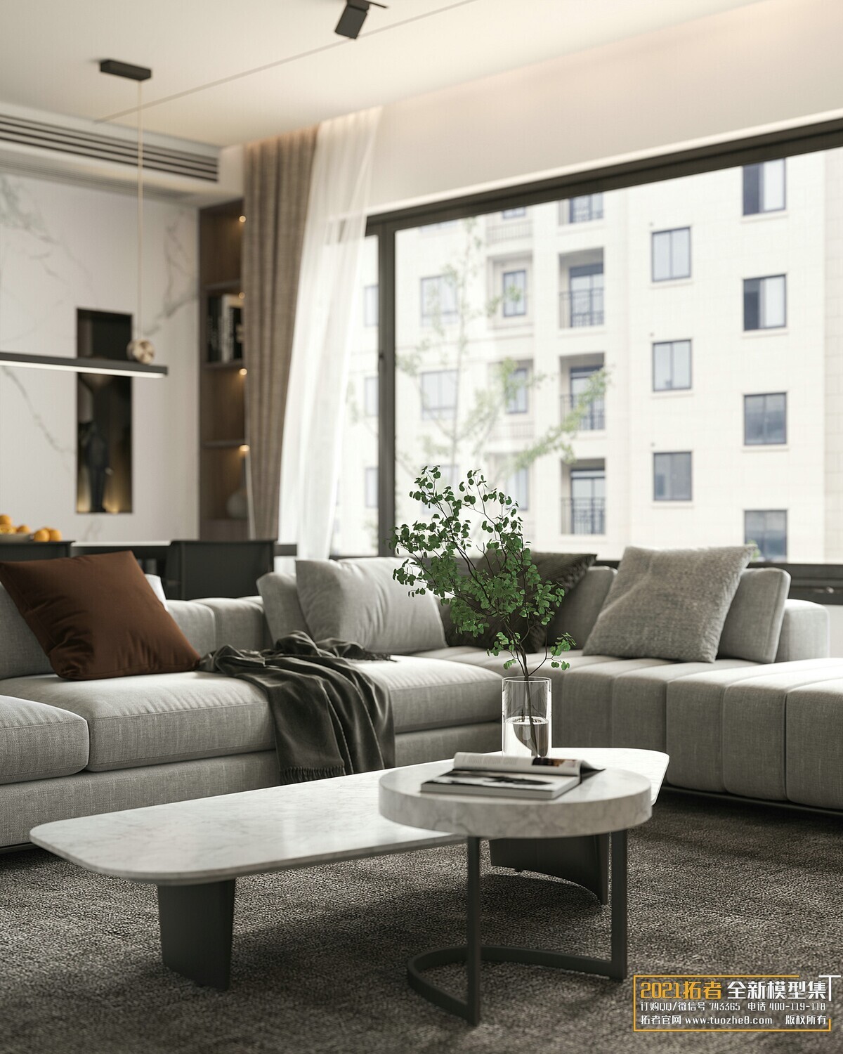 200 MODERN LIVING ROOM CORONA SCENES VOL.17+18 - 3DS MAX