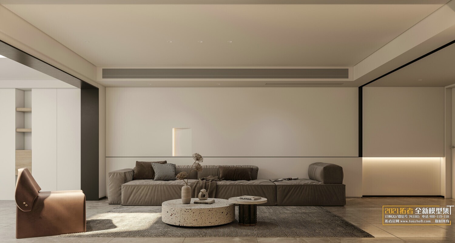 200 MODERN LIVING ROOM CORONA SCENES VOL.17+18 - 3DS MAX