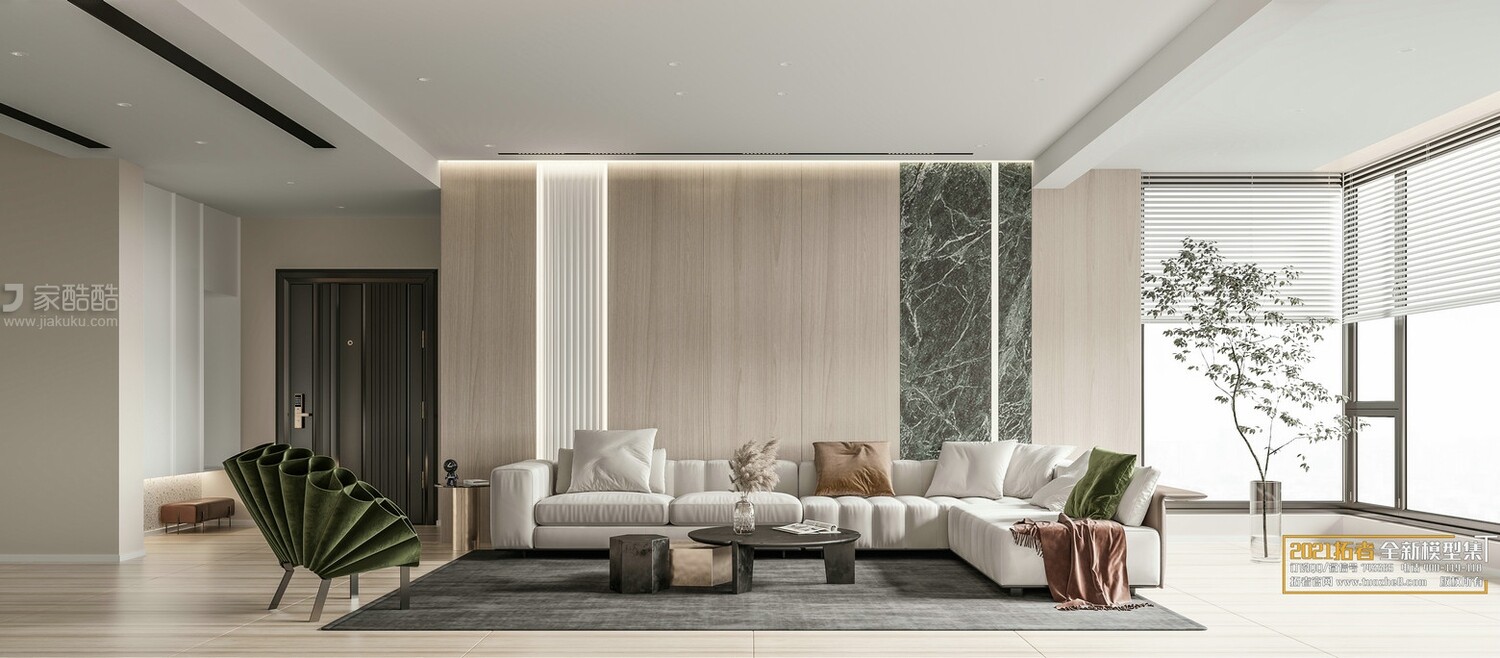 200 MODERN LIVING ROOM CORONA SCENES VOL.17+18 - 3DS MAX