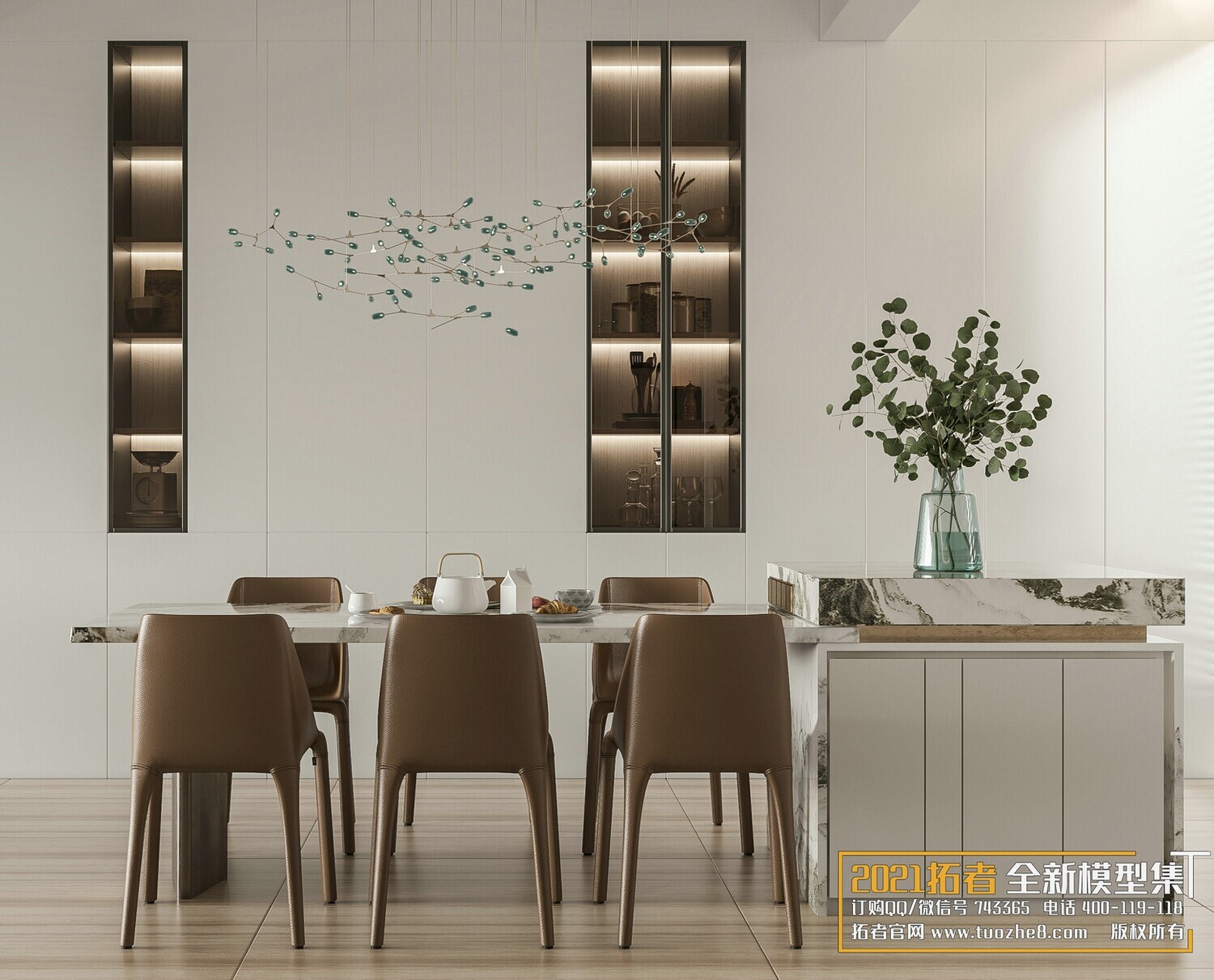 200 MODERN LIVING ROOM CORONA SCENES VOL.17+18 - 3DS MAX