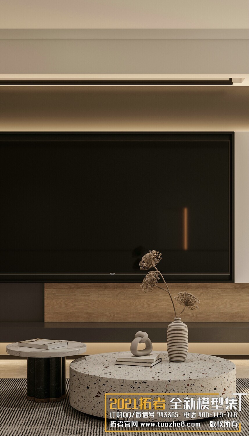 200 MODERN LIVING ROOM CORONA SCENES VOL.17+18 - 3DS MAX