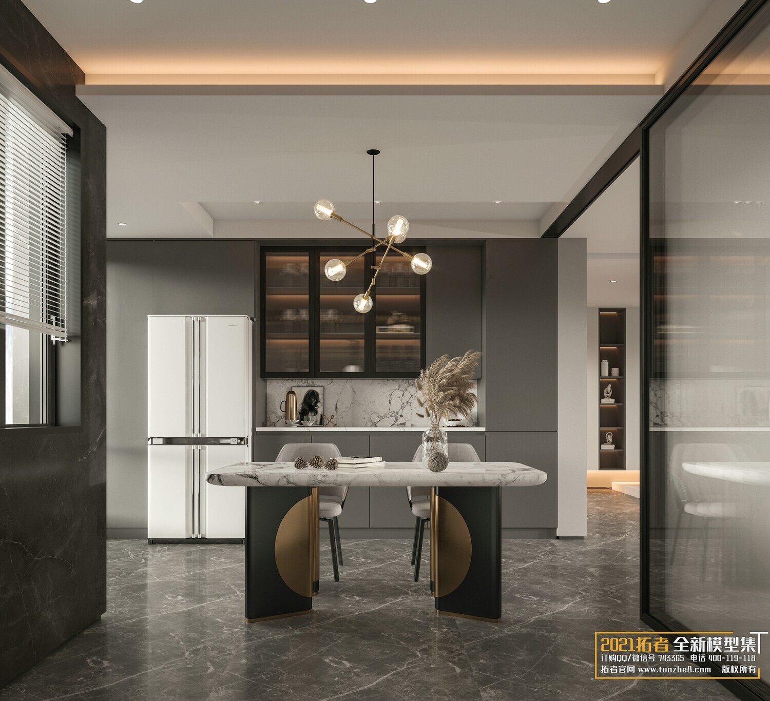 200 MODERN LIVING ROOM CORONA SCENES VOL.17+18 - 3DS MAX