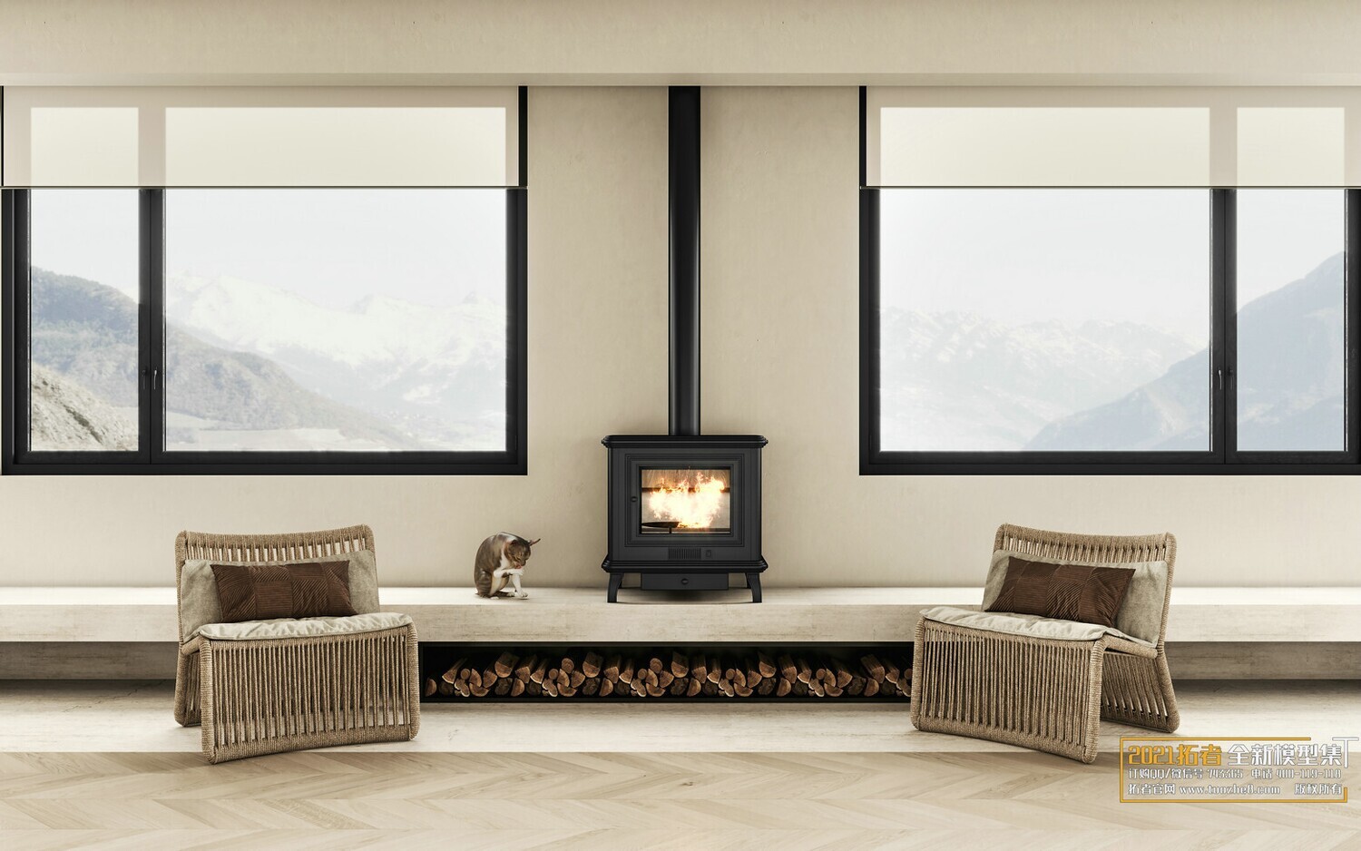 200 MODERN LIVING ROOM CORONA SCENES VOL.17+18 - 3DS MAX