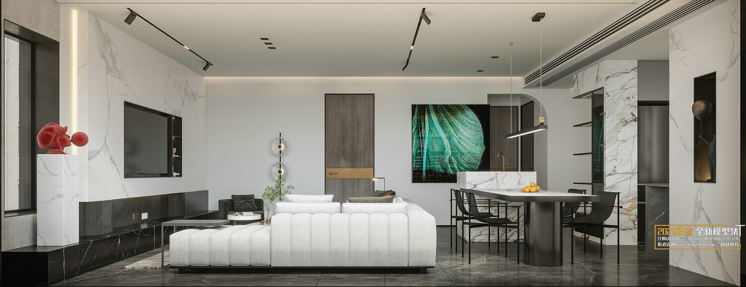 200 MODERN LIVING ROOM CORONA SCENES VOL.17+18 - 3DS MAX
