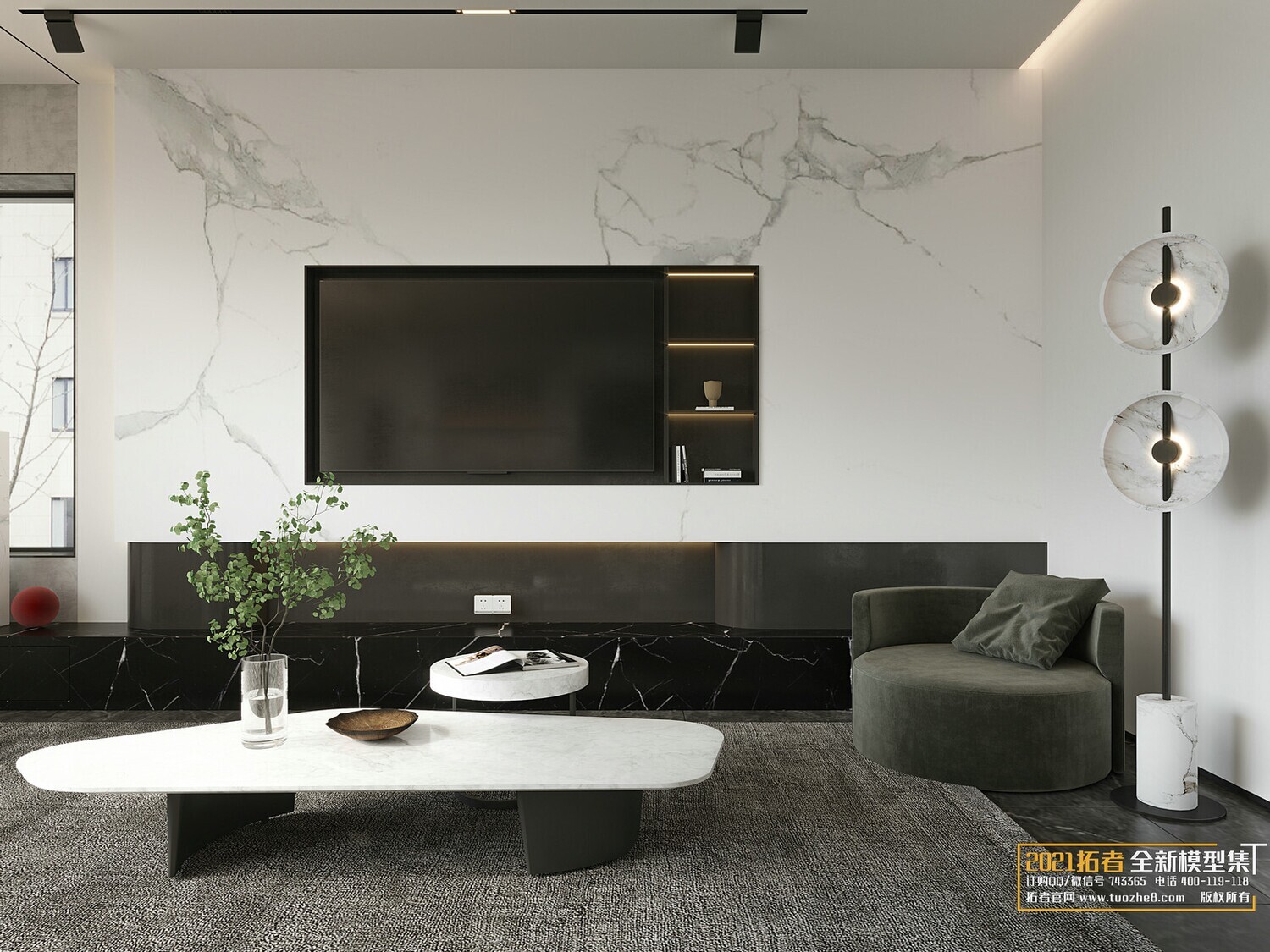 200 MODERN LIVING ROOM CORONA SCENES VOL.17+18 - 3DS MAX