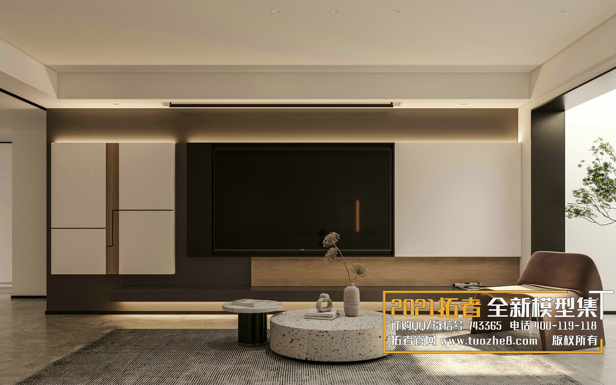 200 MODERN LIVING ROOM CORONA SCENES VOL.17+18 - 3DS MAX