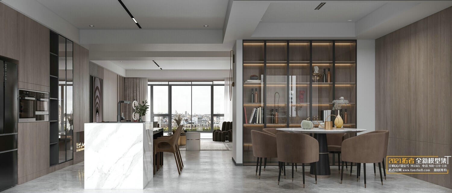 200 MODERN LIVING ROOM CORONA SCENES VOL.17+18 - 3DS MAX