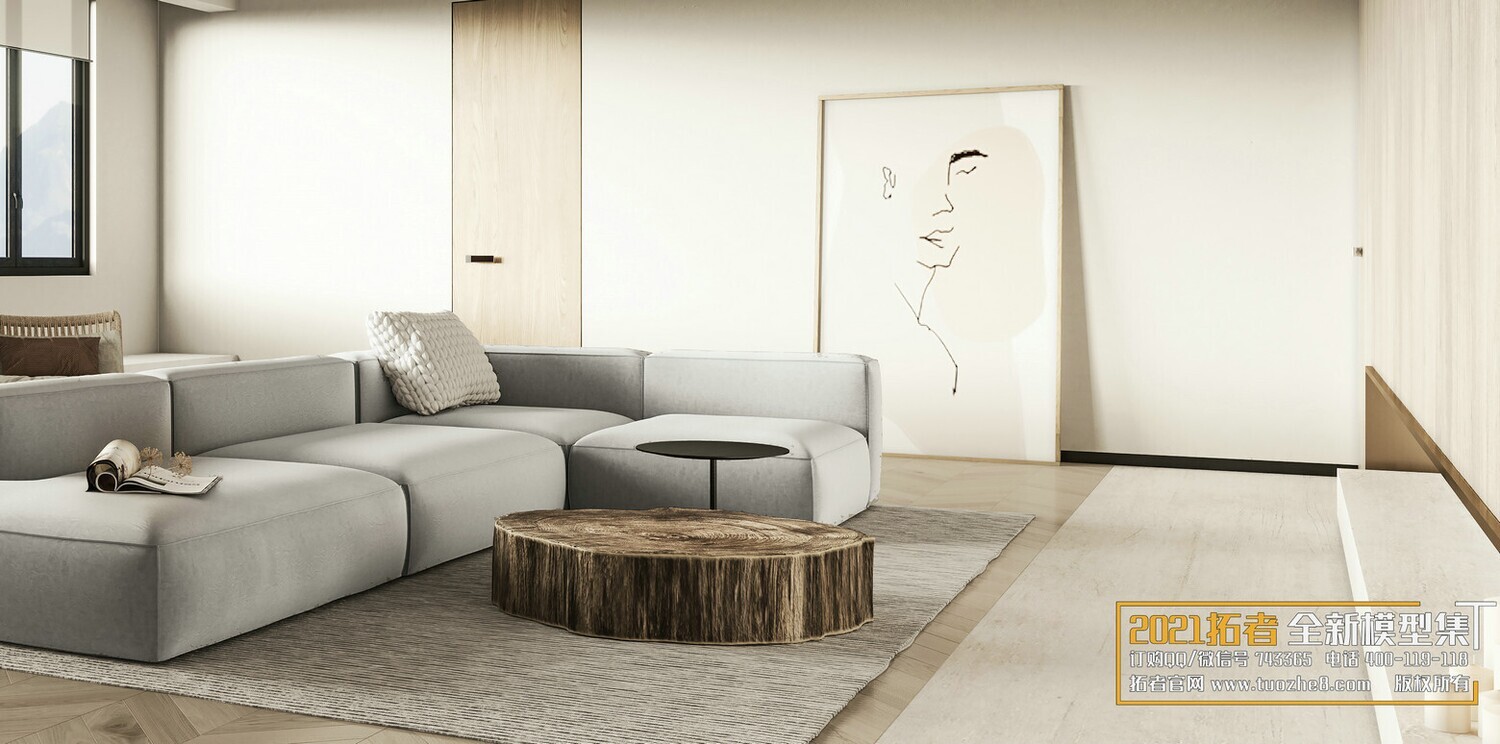 200 MODERN LIVING ROOM CORONA SCENES VOL.17+18 - 3DS MAX