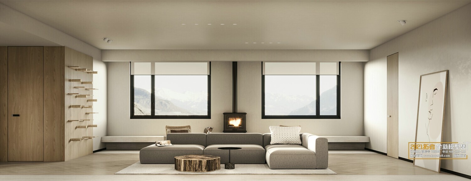 200 MODERN LIVING ROOM CORONA SCENES VOL.17+18 - 3DS MAX