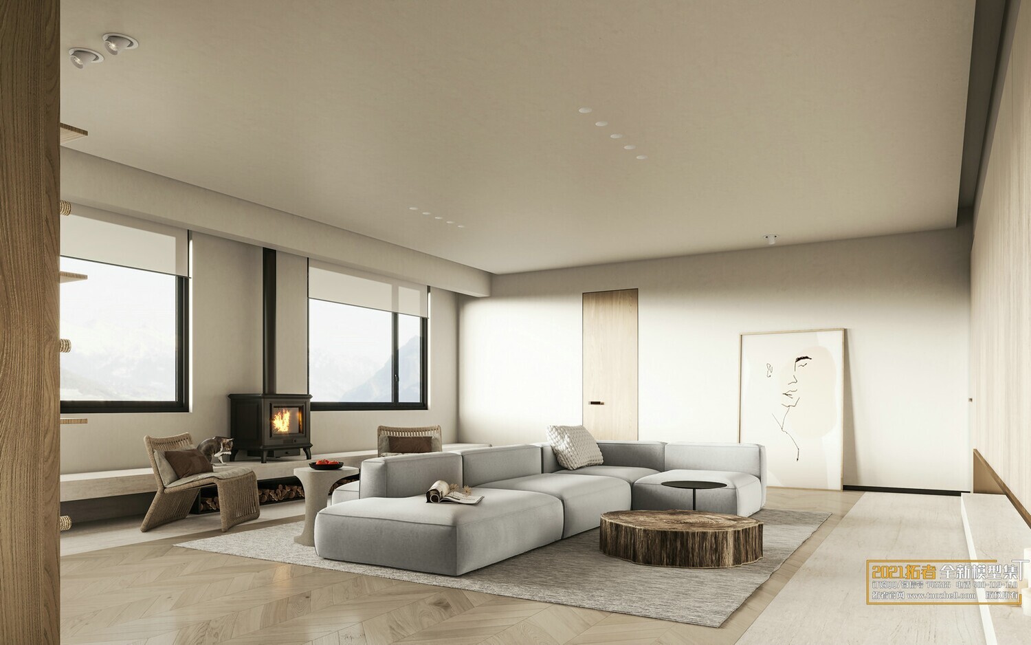 200 MODERN LIVING ROOM CORONA SCENES VOL.17+18 - 3DS MAX