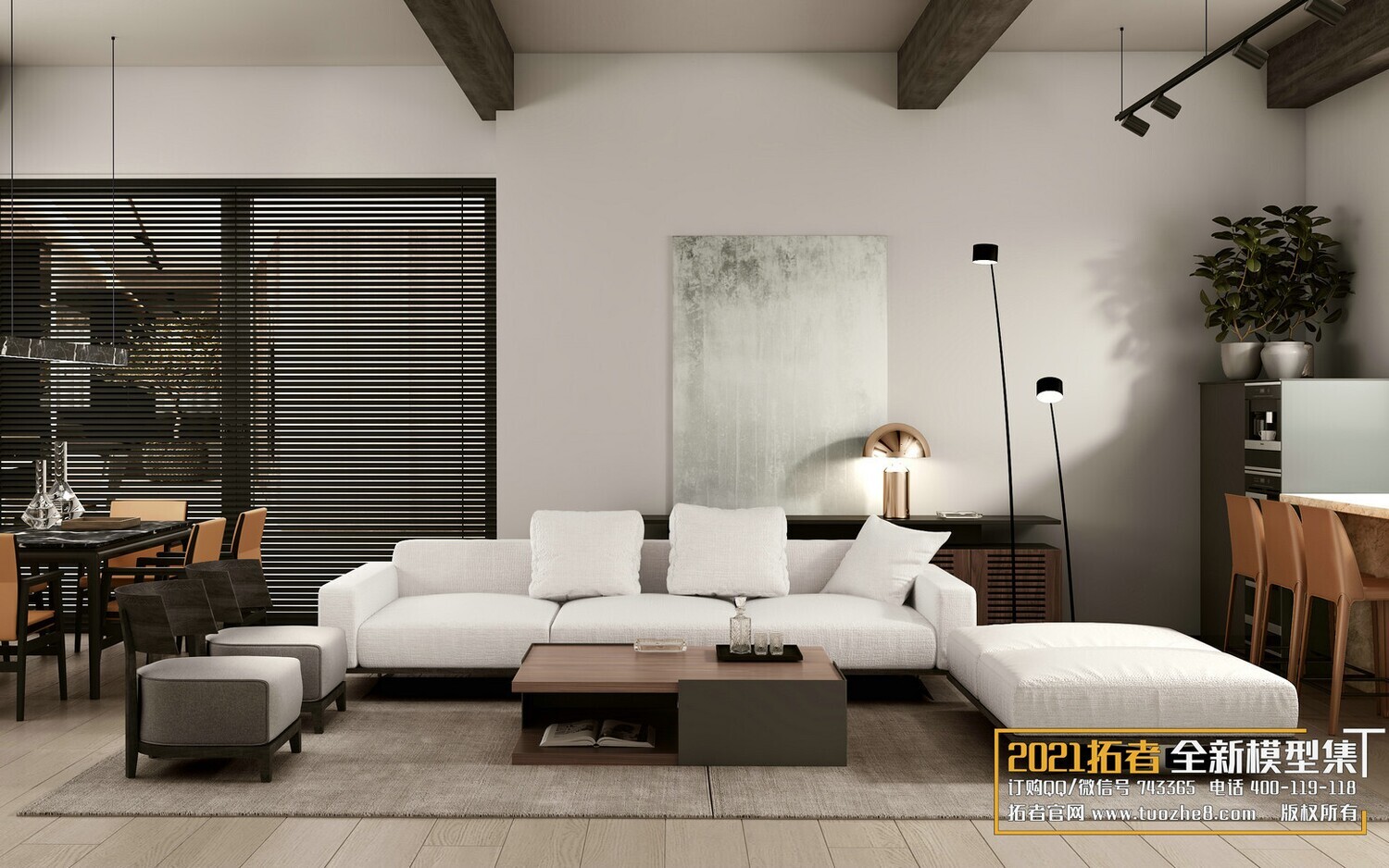 67 LIVING ROOM VRAY SCENES 3D MODELS VOL.19 - VRAY