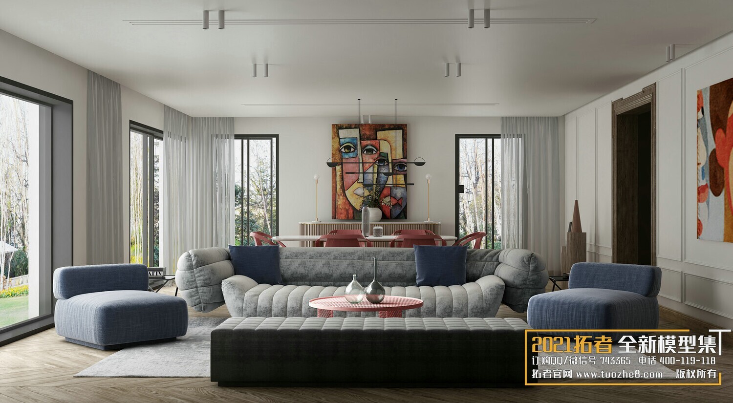 67 LIVING ROOM VRAY SCENES 3D MODELS VOL.19 - VRAY