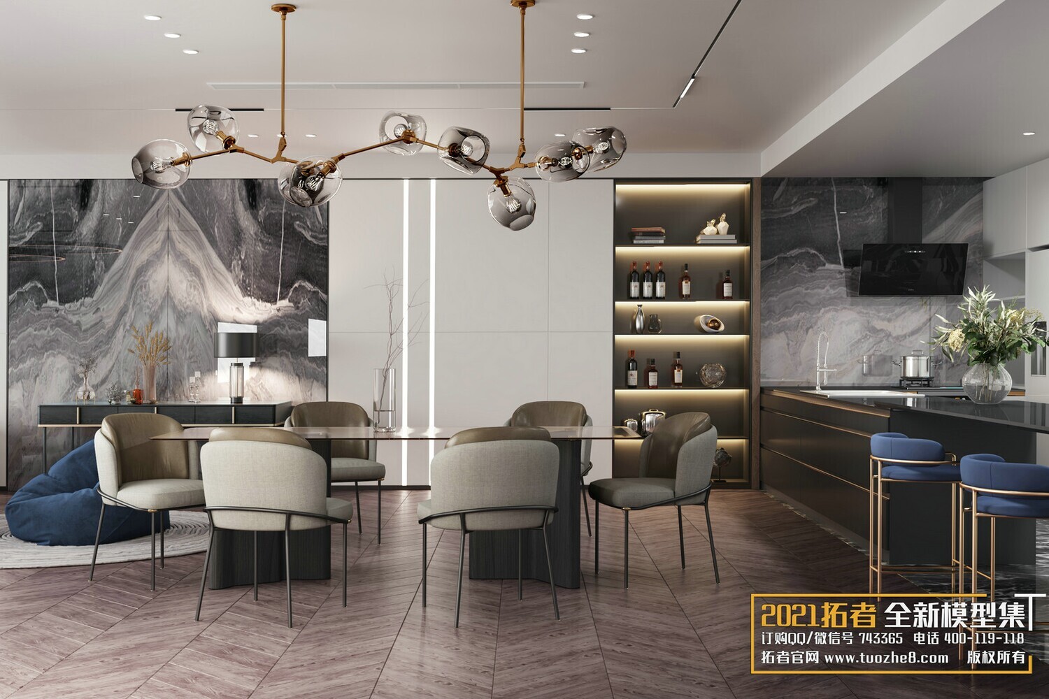 67 LIVING ROOM VRAY SCENES 3D MODELS VOL.19 - VRAY